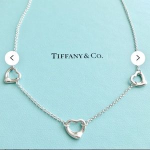Tiffany & Co Triple Open Heart Necklace